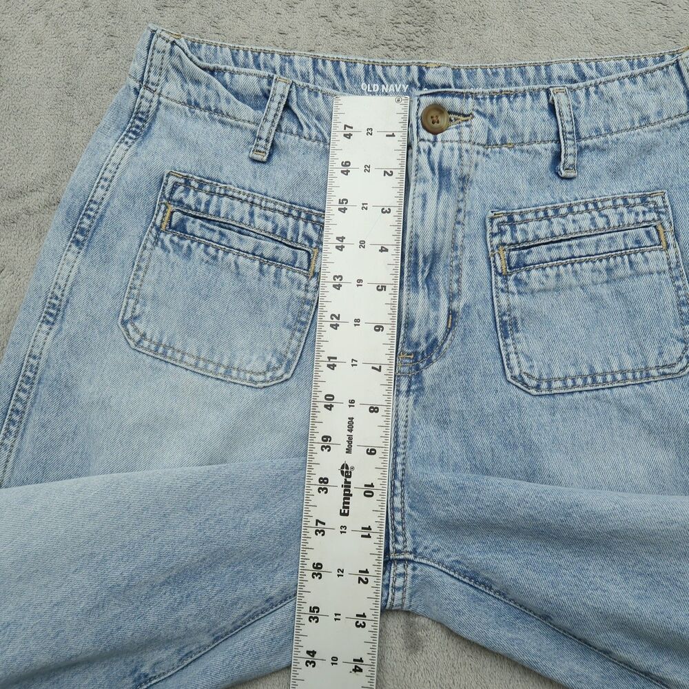 Old Navy Jeans Women's Size 8 High-Rise Baggy Wide-Leg Drapey Denim 28" Inseam - Picture 7 of 16